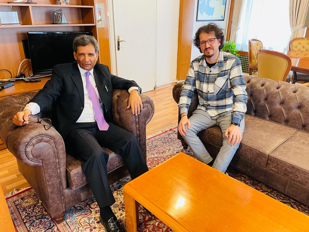 Ambassador Dr. Virander Paul's meeting with Mr. Gürkan Özkan, a qualified Tabla player