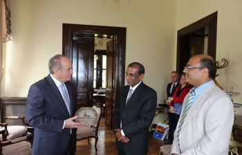 Ambassador Rahul Kulshreshth meets Dr. Kadir Topbas, Mayor of Istanbul at Malta Köskü, Besiktas on 24 July, 2014