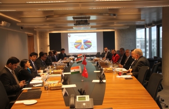 Briefing at Turkish Contractors Association on road and highway sector in India, Ankara, 24