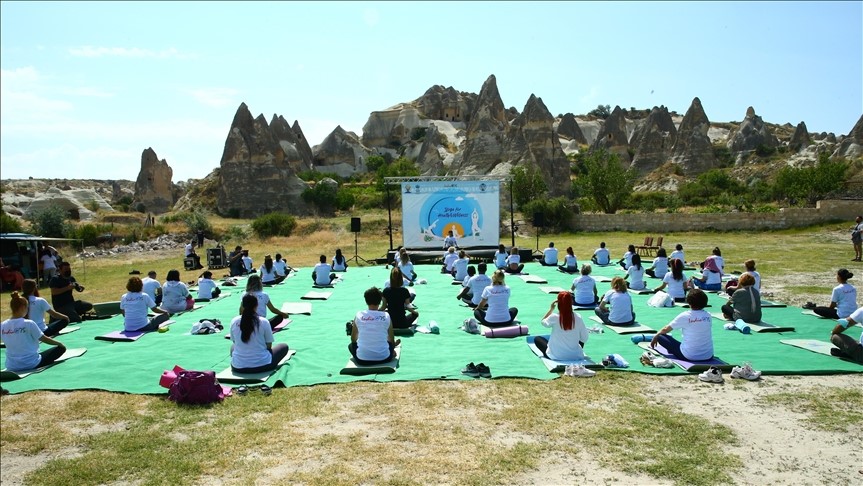 Indian embassy celebrates International Day of Yoga in world-famous Turkish region