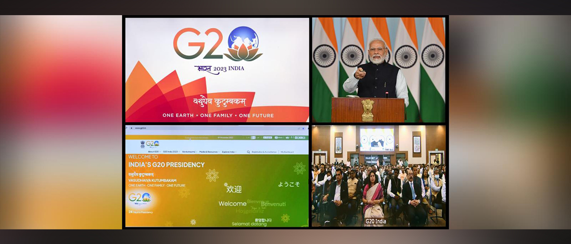  PM Shri Narendra Modi unveils logo, theme and website of India’s G-20 Presidency via video conferencing