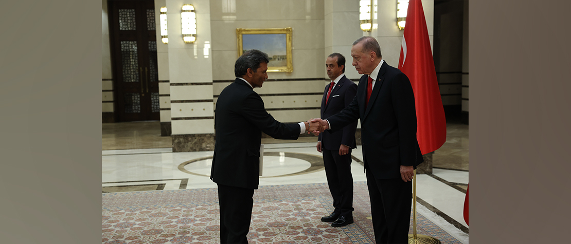  Ambassador Dr. Virander Paul at presentation of his credentials to H. E. President Recep Tayyip Erdo&#287;an of Türkiye 